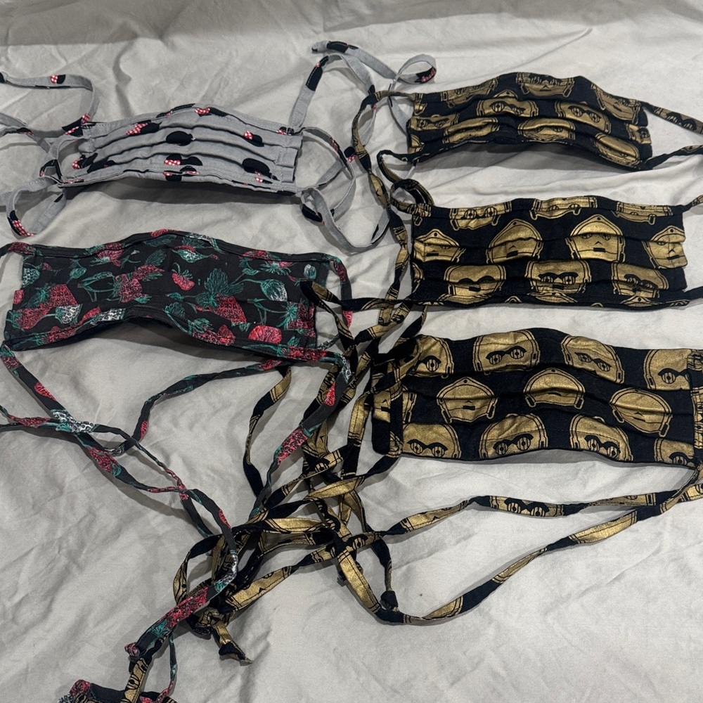 Stylish HOMEMADE Face Masks Set with Unique Patterns